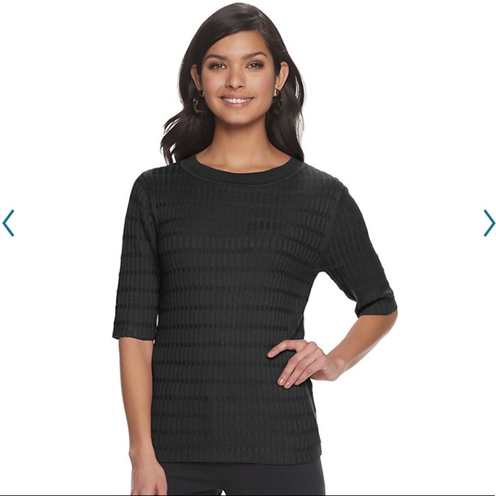 Apt 9 Ribbed 1/3 sleeve sweater
